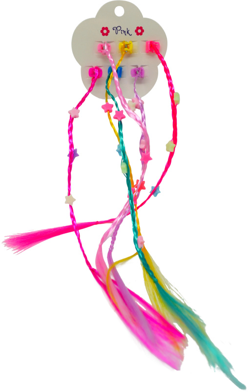 Spona do vlasů 6ks barevné s duhovým příčeskem