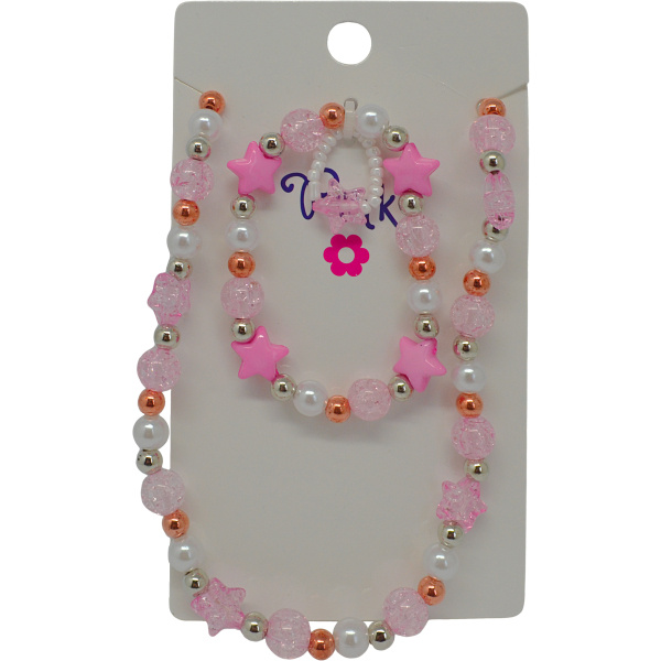 SET Náhrdelník a náramek - Perly a hvězdy