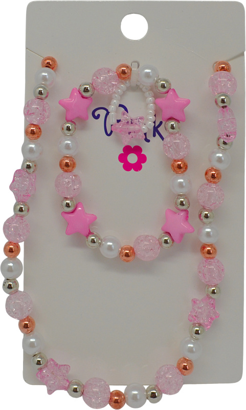 SET Náhrdelník a náramek - Perly a hvězdy