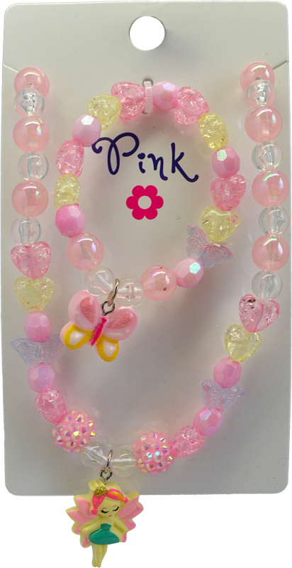 SET Náhrdelník a náramek - Motýl