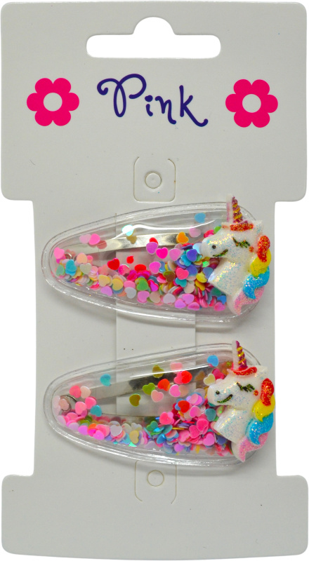 Sponky do vlasů s jednorožcem, 2 ks