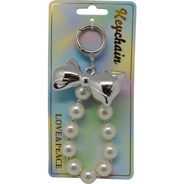 Keychain Přívěsek na klíče - Perly s mašlí