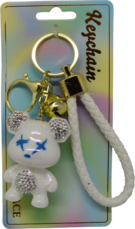 Keychain Přívěsek na klíče - Perleťový medvídek