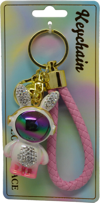 Keychain Přívěsek na klíče - Zajíc kosmonaut