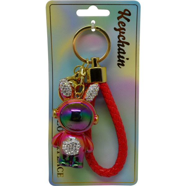 Keychain Přívěsek na klíče - Zajíc galaxy