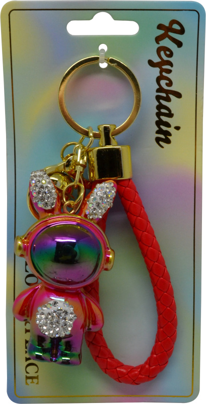 Keychain Přívěsek na klíče - Zajíc galaxy