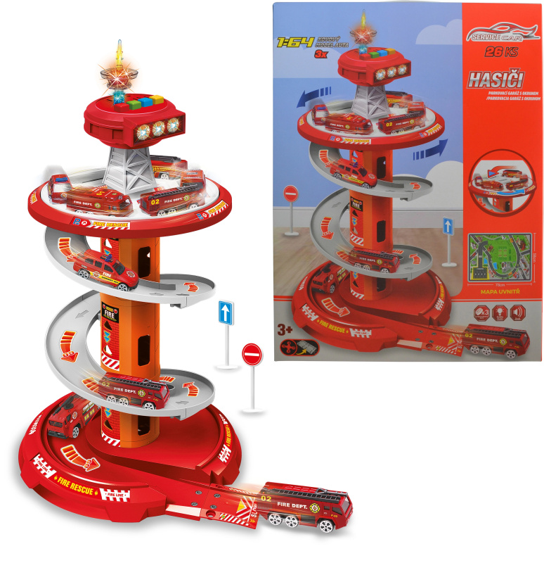Parkovací garáž s okruhem, 26 dílná sada