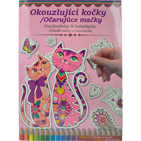 Omalovánky a samolepky - Okouzlující kočky