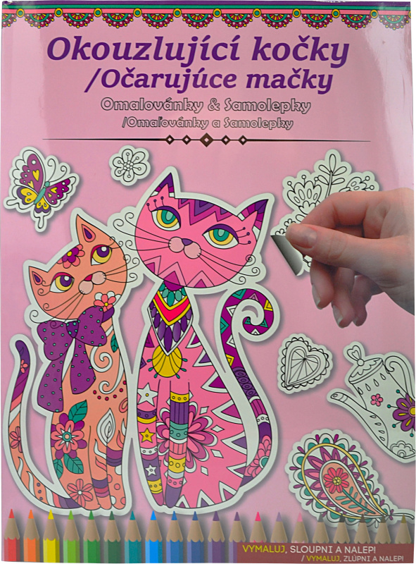 Omalovánky a samolepky - Okouzlující kočky