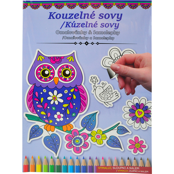 Omalovánky a samolepky - Kouzelné sovy