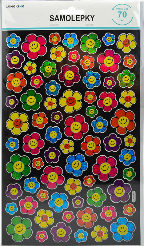 Samolepky kytky – sada 100 ks