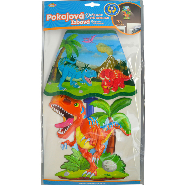 Dětská nástěnná 3D lampa T-Rex