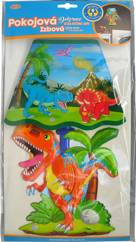 Dětská nástěnná 3D lampa T-Rex
