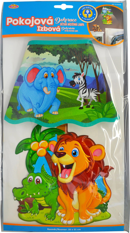 Dětská nástěnná 3D lampa Safari