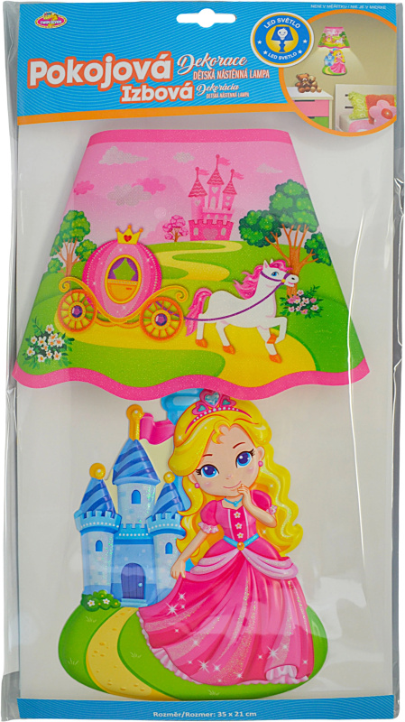 Dětská nástěnná 3D lampa Princezna