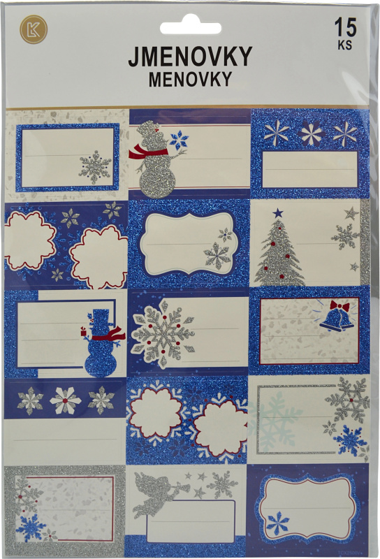 Samolepicí jmenovky na vánoční dárky