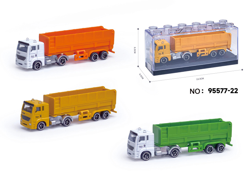 Kovový model popelářského kamionu s návěsem 1:64 - více druhů