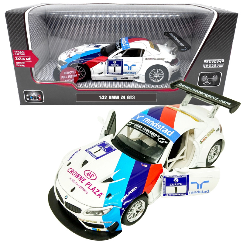 Kovový model - 1:32 BMW Z4 GT3 bílé