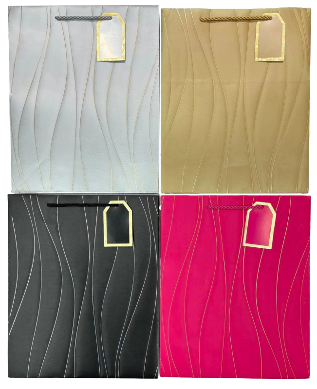 Dárková taška S mix barev – vlněný vzor