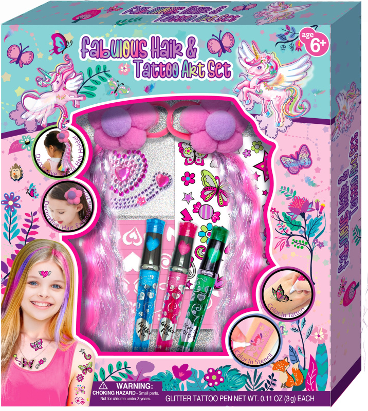 Kreativní set pro vlasový styling a tetování