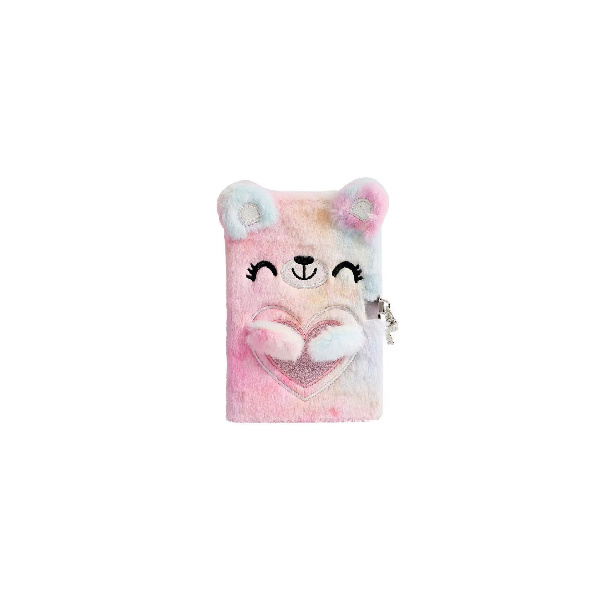 Plyšový deník s medvídkem a zámečkem