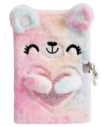 Plyšový deník s medvídkem a zámečkem