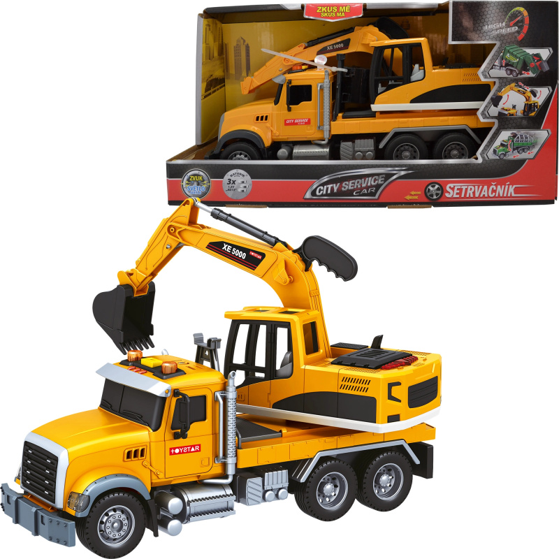 CITY SERVICE CAR - 1:14 - Bagr (se zvukem, světly a dalšími funkcemi)