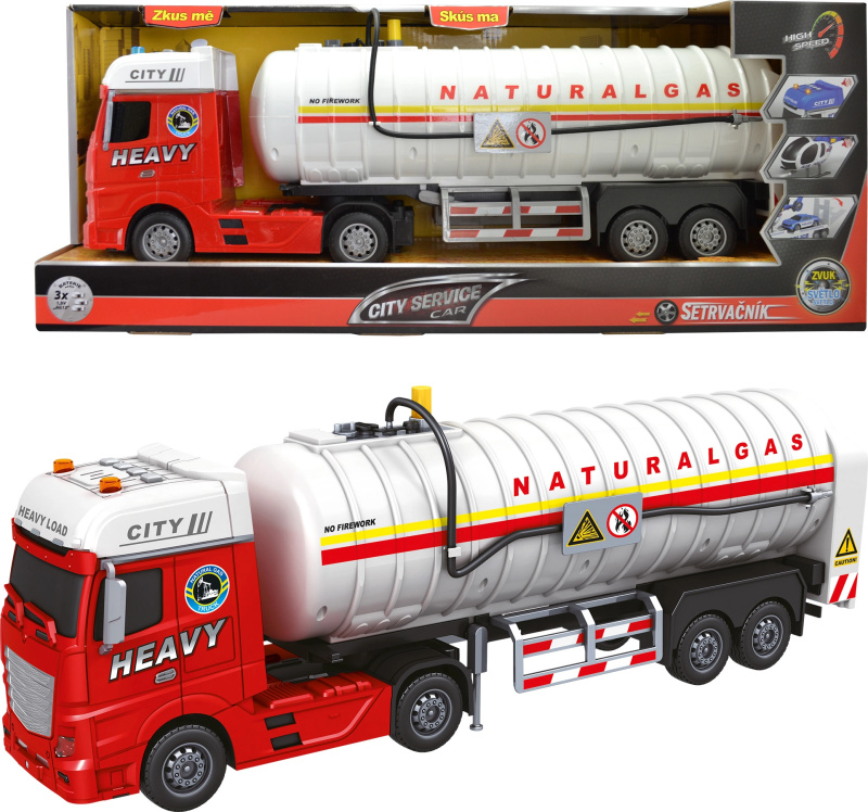 CITY SERVICE CAR - 1:12 - Tahač s cisternou na zemní plyn (se zvukem a světly)
