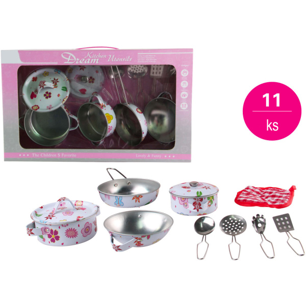 11 dílná sada plechového nádobí s potiskem