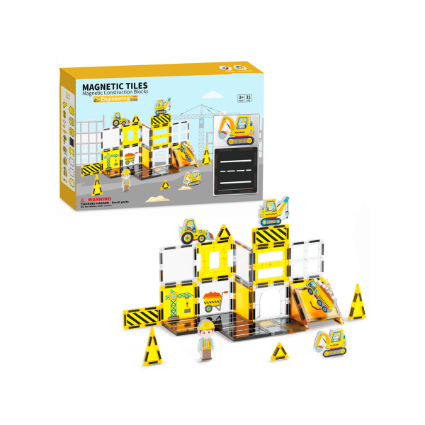 Magnetická stavebnice - Staveniště 31 ks