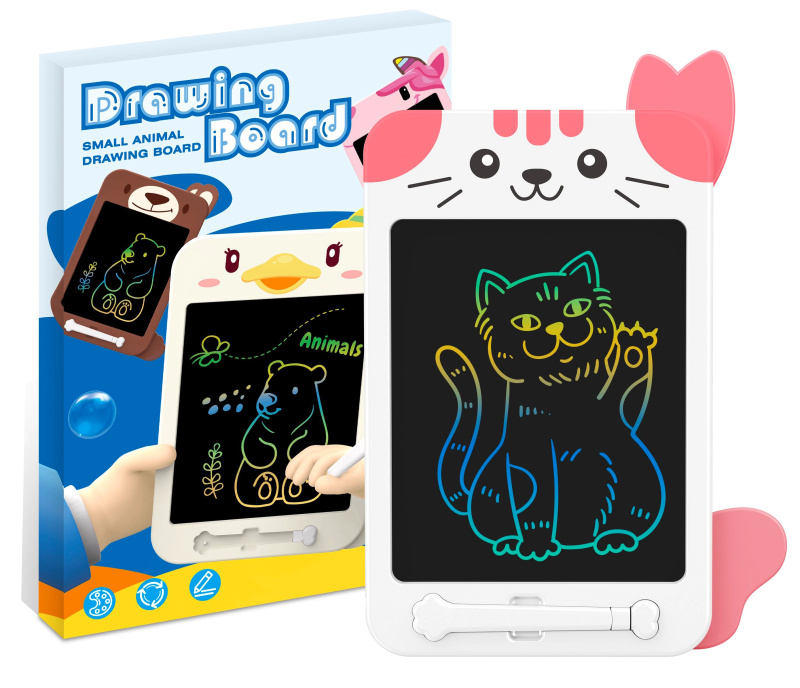 Dětská mazací kreslící tabule 21,6 cm - kachna, barevné kreslení