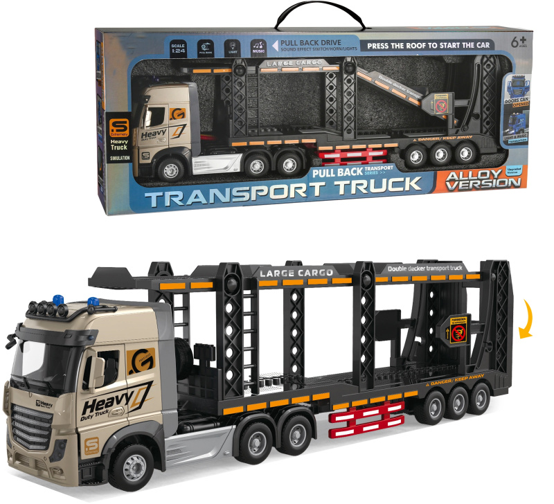 1:24 Kovový Kamion pro přepravu aut