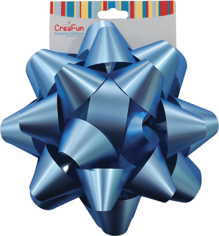 Mašle na dárky modrá 20 cm