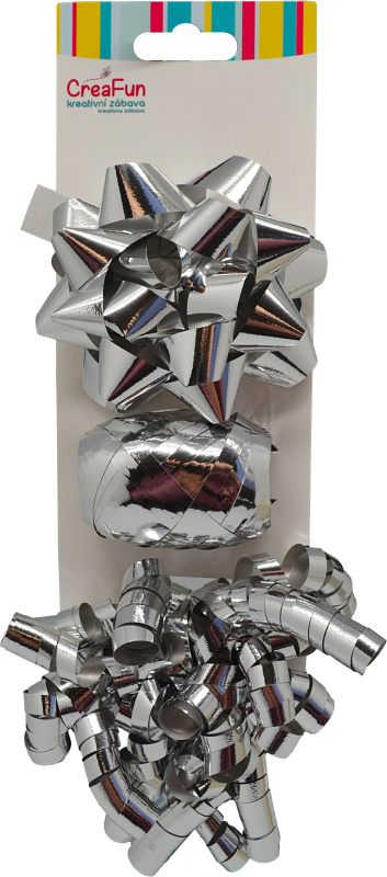 Dárková sada v metalické stříbrné barvě, 3dílná