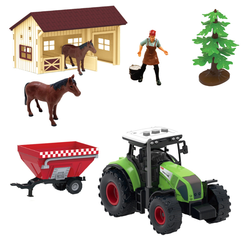 FARM SERVICE - Hrací set farma 10 ks se světly a zvuky