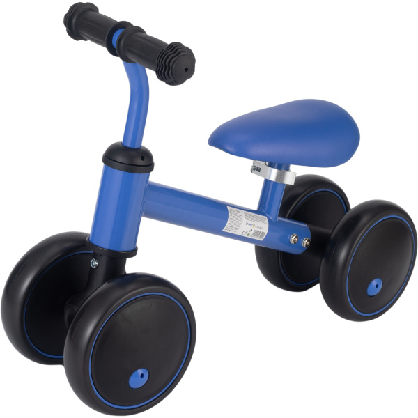 Dětské balanční odrážedlo se čtyřmi koly – modré