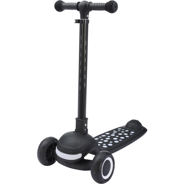 Dětská skládací svítící koloběžka s hudbou 3v1- černá