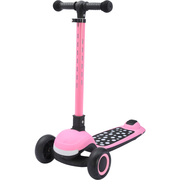 Dětská skládací svítící koloběžka s hudbou 3v1- černá