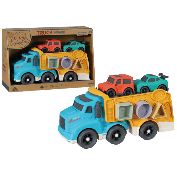 Bioplastový Truck s Autíčky a Vkládačkou 29 cm