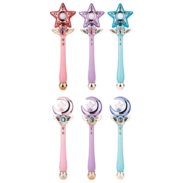 Kouzelná hůlka Princezna s hvězdou nebo měsícem s Hudbou a Světlem