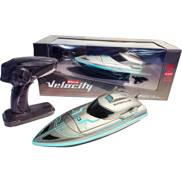 R/C Závodní Člun High Speed 1:16 Stříbrná/Modrá Super Power 63