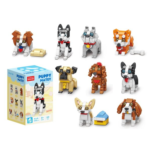 Puppy Matey Mini stavebnice roztomilí pejsci, 9 druhů