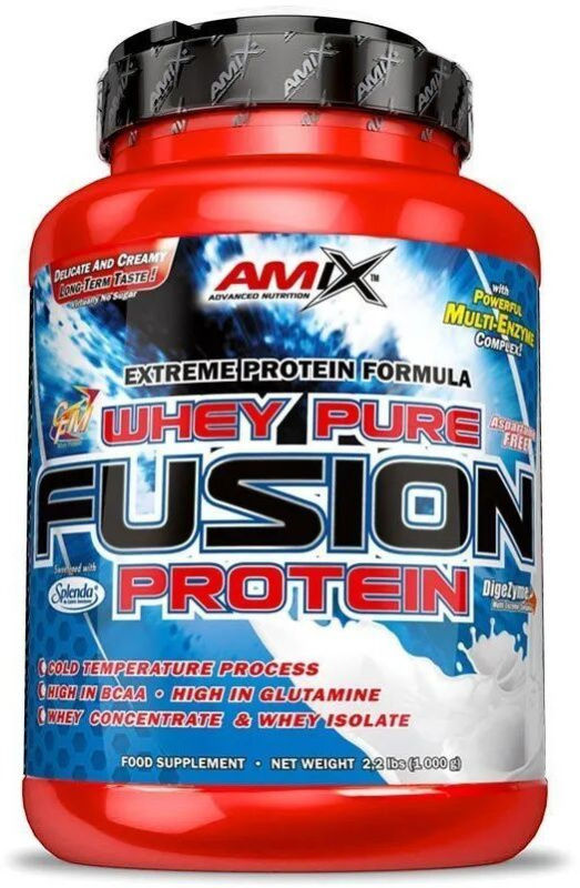 AMIX Whey Pure Fusion Protein, 1000 g Příchuť: Jahoda