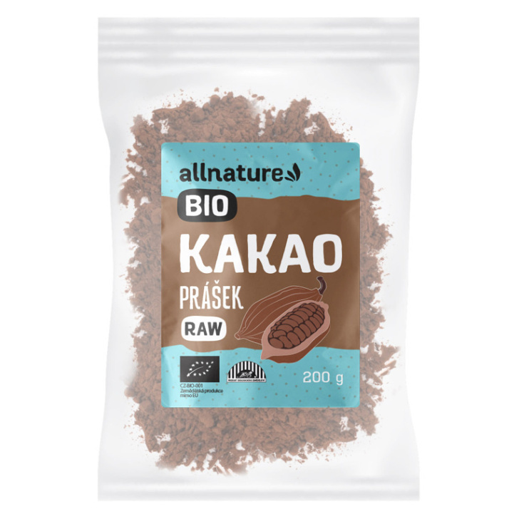 Allnature Kakaový prášek BIO RAW 200 g