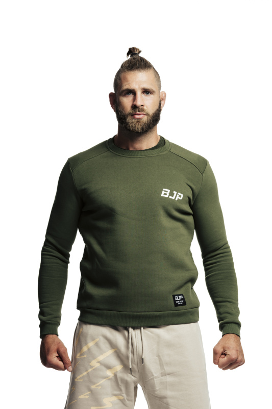 BJP Mikina Crewneck Basic 2024, Khaki Velikost: S