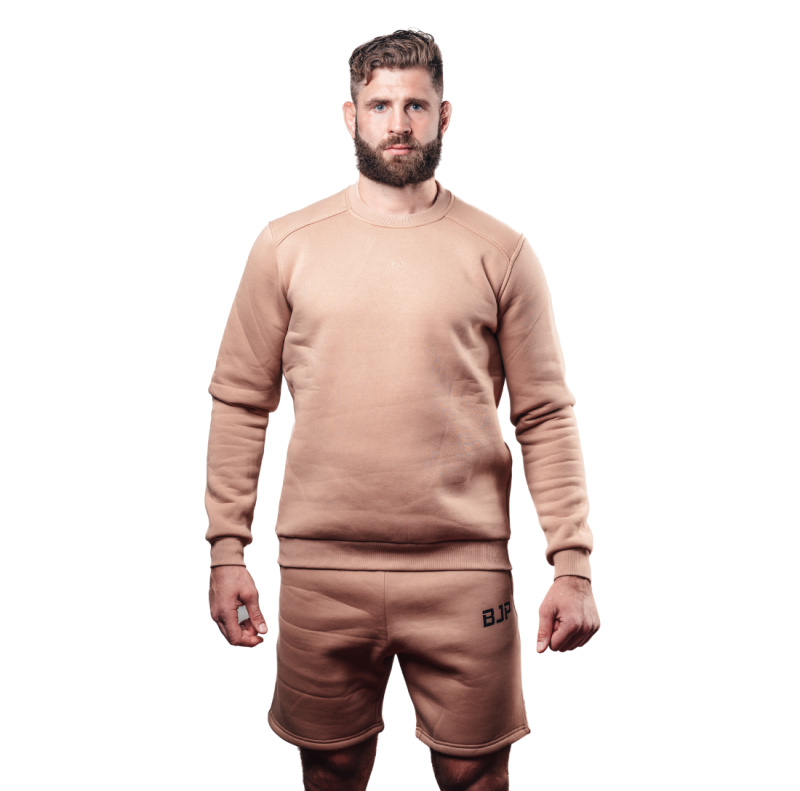 Mikina BJP Crewneck Basic, sand Velikost: 3XL