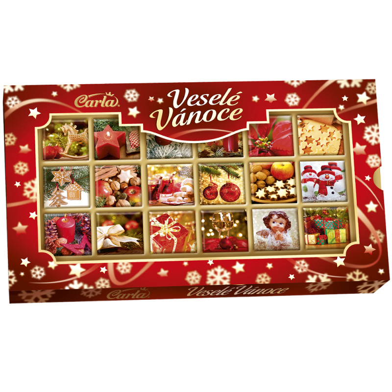 CARLA Mléčné neapolitánky Veselé Vánoce 90 g
