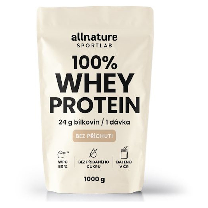 ALLNATURE Sportlab 100% whey protein bez příchuti 1000 g