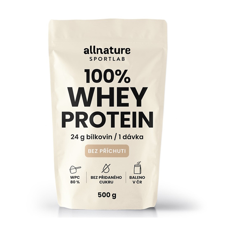 ALLNATURE Sportlab 100% whey protein bez příchuti 500 g
