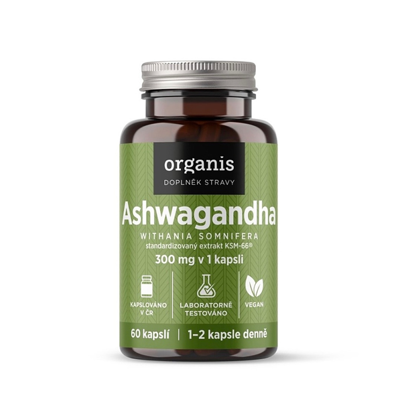 ORGANIS Ashwagandha KSM-66® 300 mg 60 kapslí